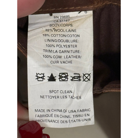 Pendleton Wool Leather Trifold Wallet Brown Western Aztec Pattern 4.5x3.5 - Picture 12 of 12